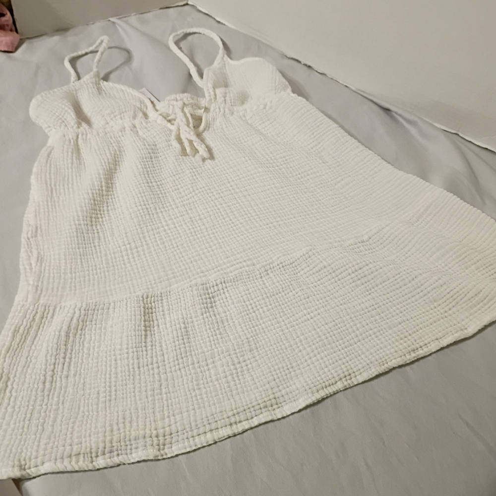 Xhilaration Cream Textured Top With Adjustable Straps. Feminine Fairy Baby Doll